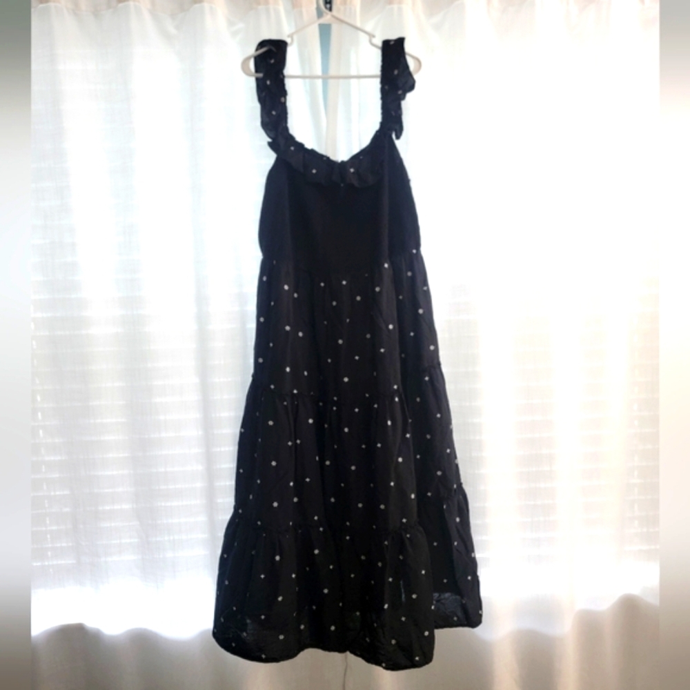 Elegant Black Polka Dot Dress